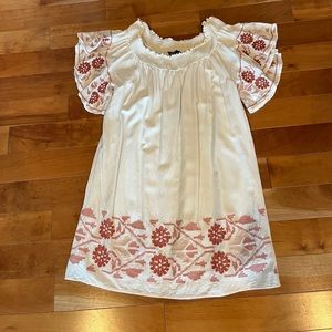 Francesca's BlueRain white off shoulder dress Size S